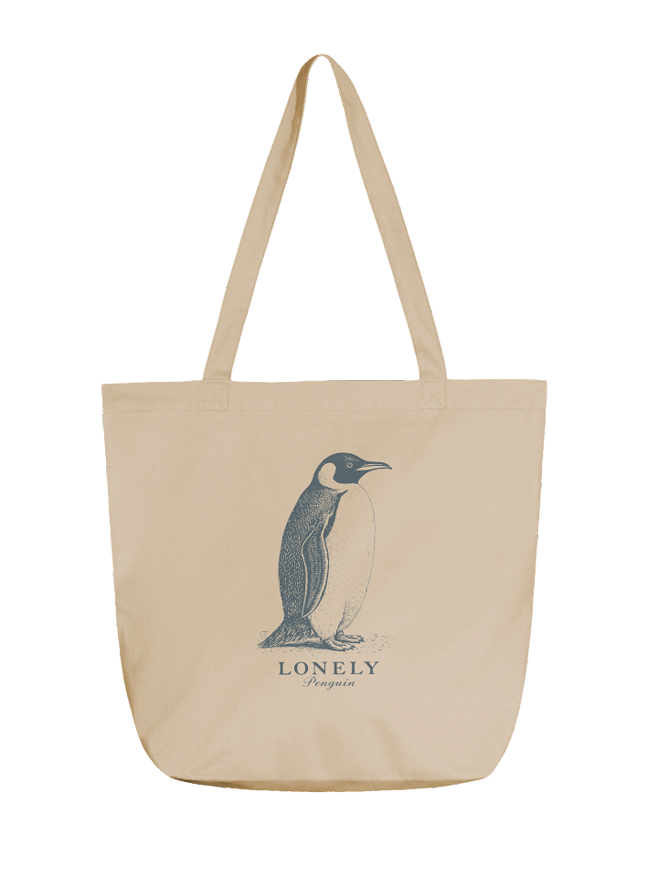 Lonely Penguin Organic Cotton Tote Bag product image (1)