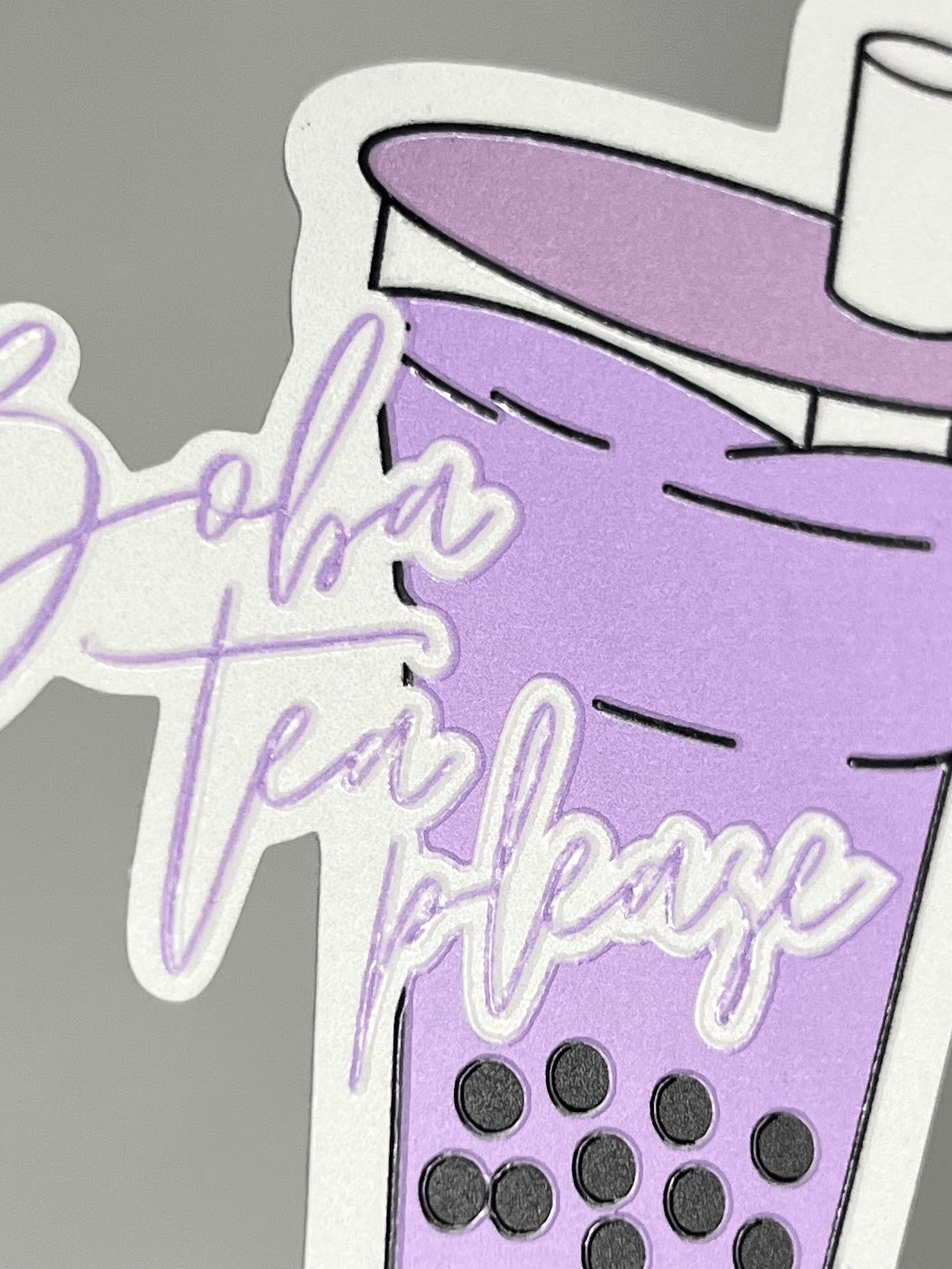 Boba Tea Raised Spot UV Sticker product image (2)