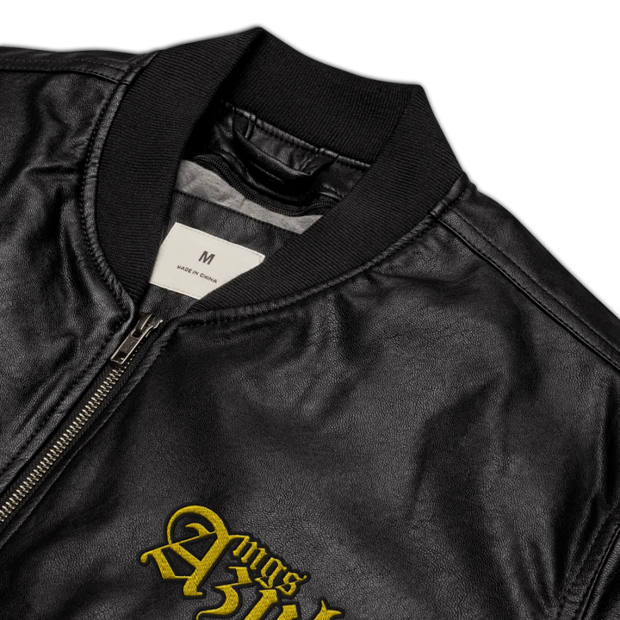 M.G.S Azul Leather Bomber Jacket product image (8)