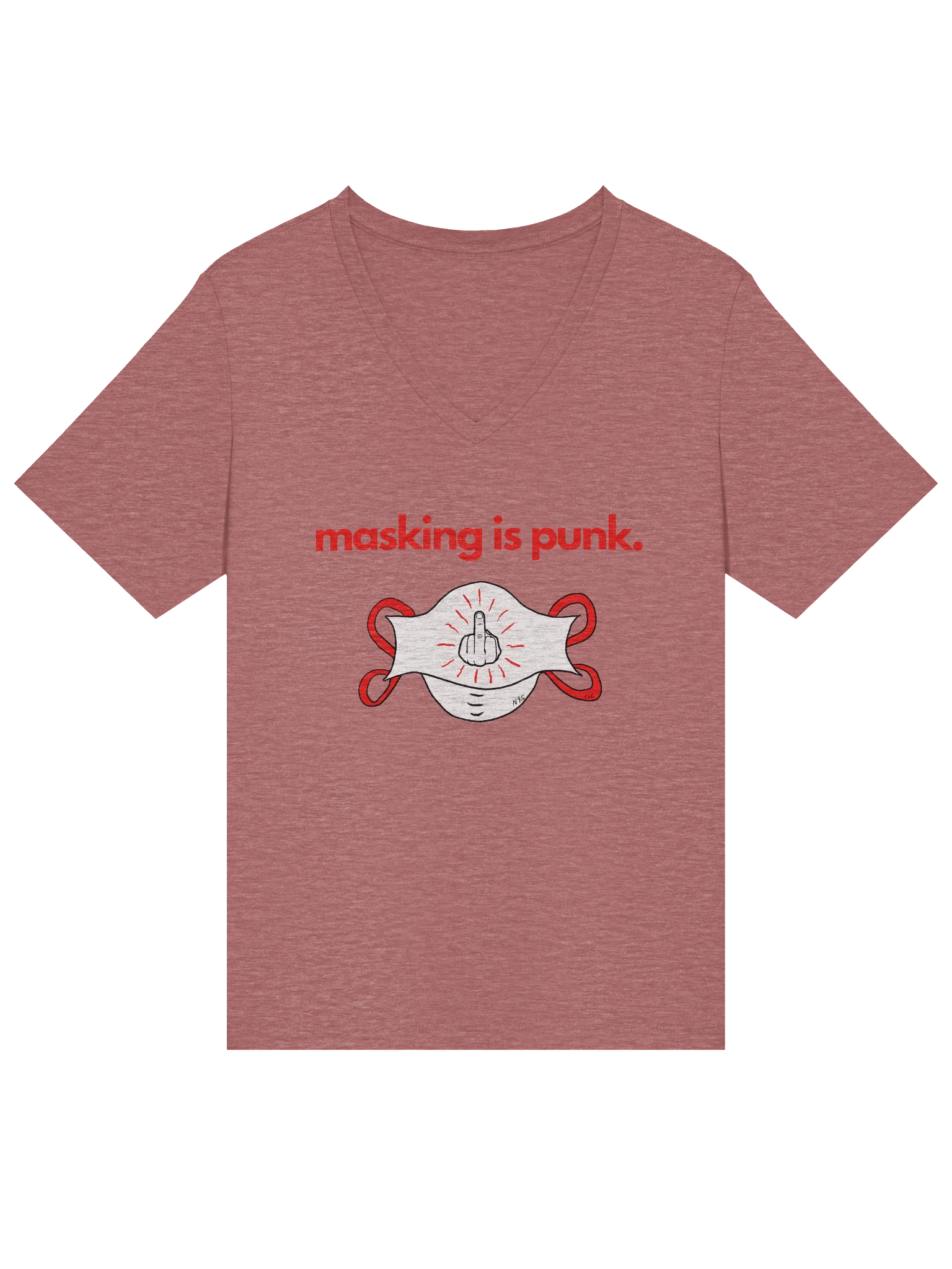 Masking Is Punk v-neck tee product image (21)