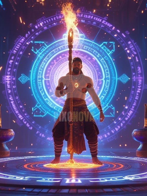 Mana Burn Ritual | Cinematic Digital Poster (1472 x 832 px, PNG + PDF) product image (1)