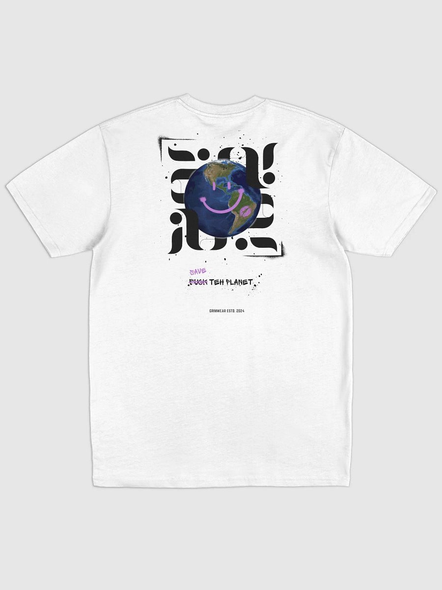 "Earth" by Grim - White Heavyweight T-Shirt product image (3)