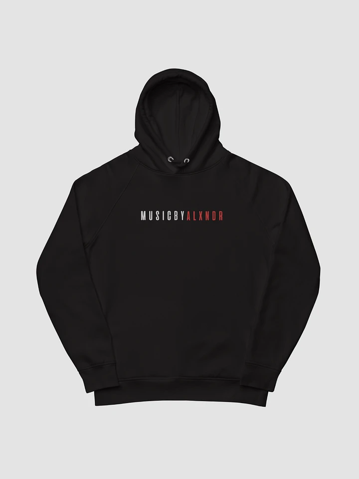 MusicByALXNDR Minimal White and Red Logo On Black Stanley/Stella Eco Hoodie product image (1)