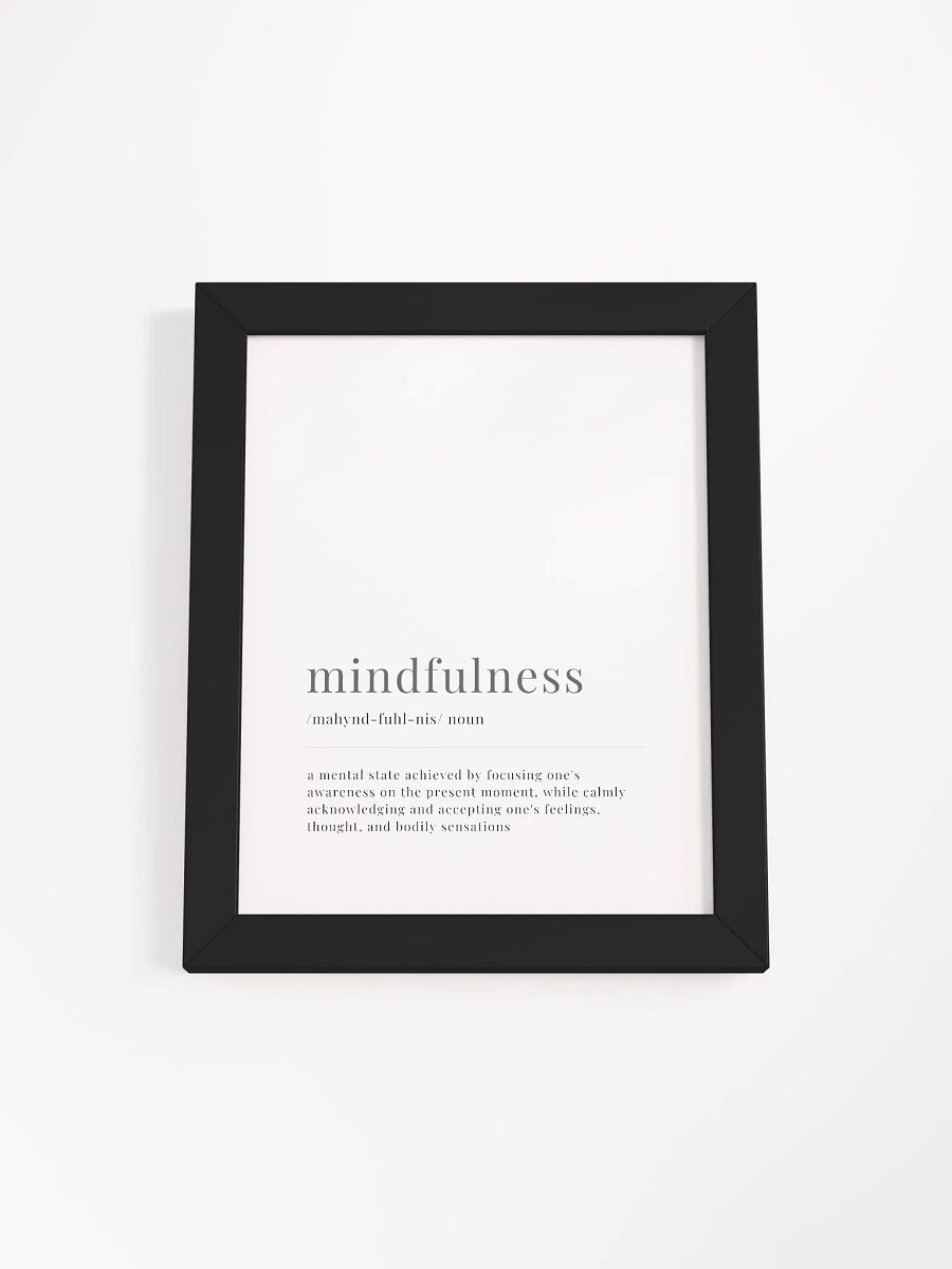 Mindfulness Definition Framed Print product image (1)