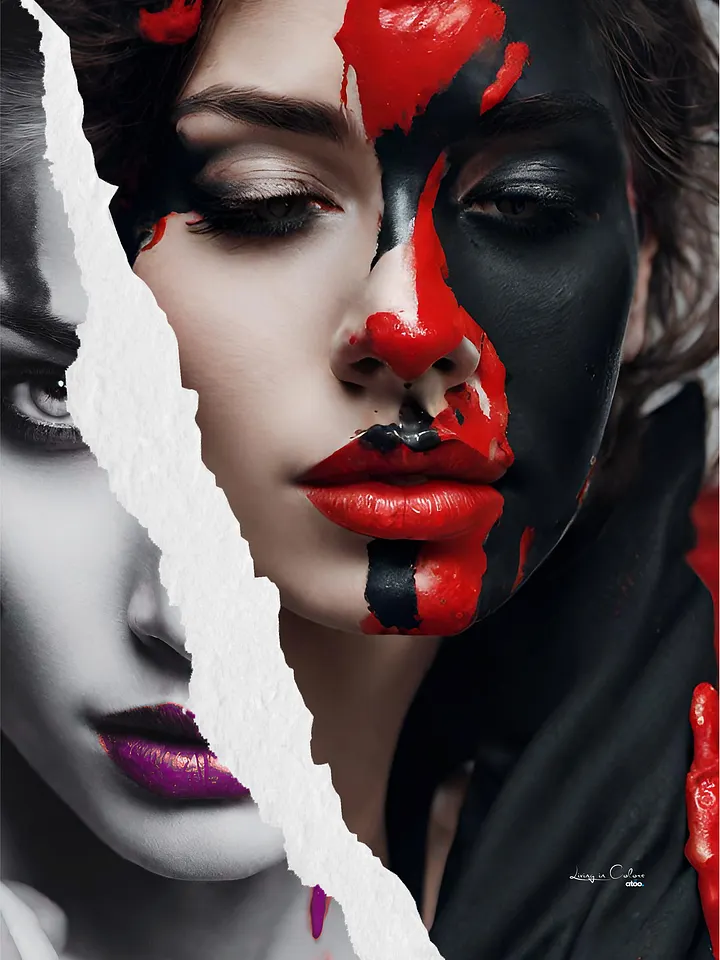 Living in Colors | Red, purple and beyond... | Collage Wall Art product image (1)