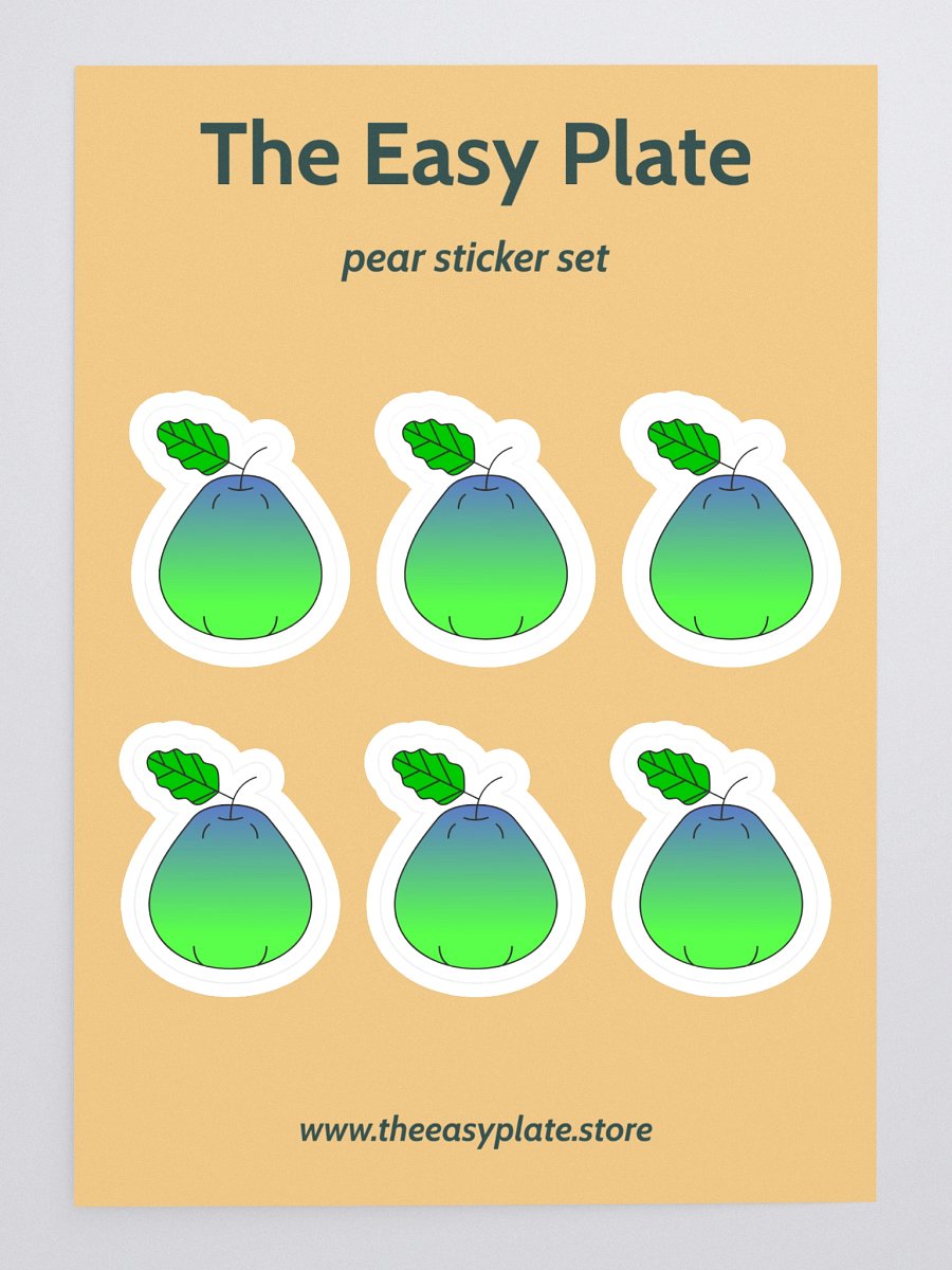 Pear-fect Gradient Sticker Sheet Orange Background product image (3)