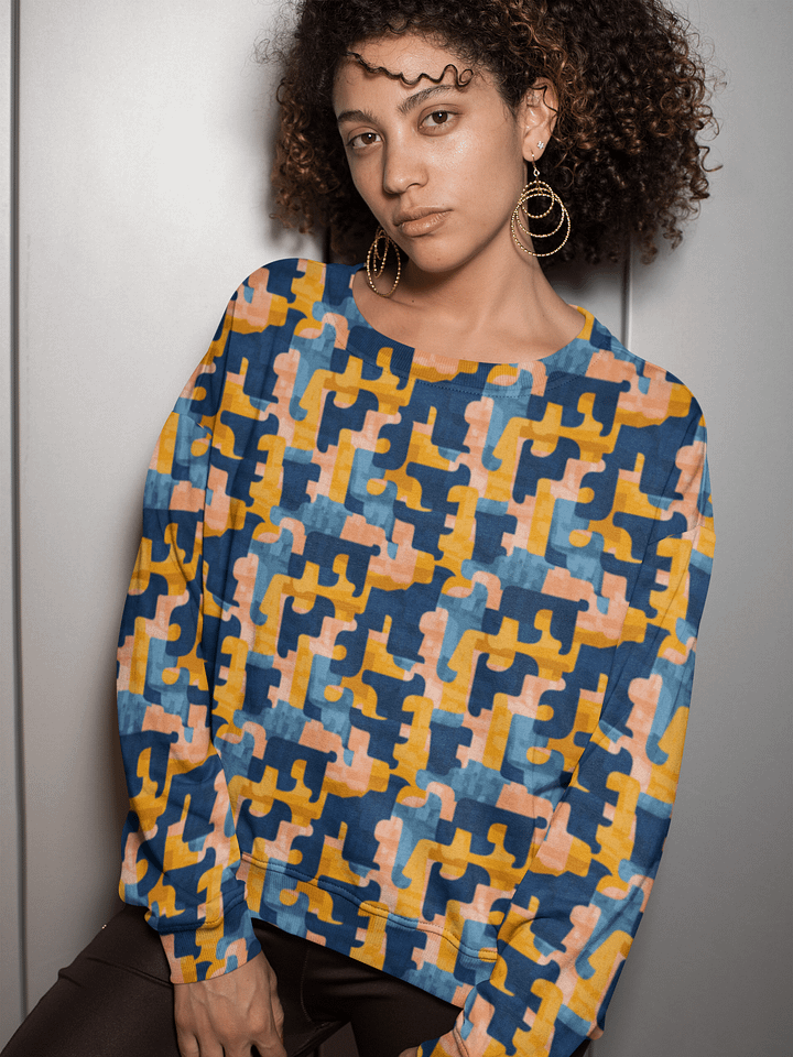 Flowing Shapes | Recycled Unisex Sweatshirt product image (2)