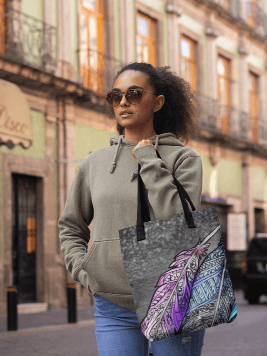 G Feathers, Large Tote Bag w/pocket product image (2)