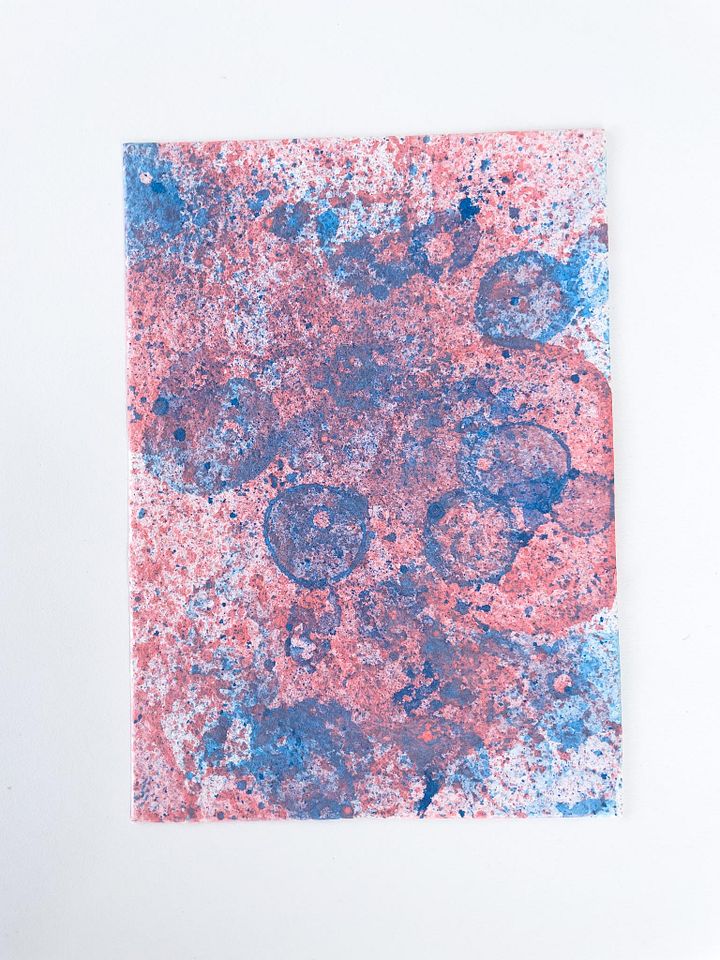 5x7 Original Blue and Salmon product image (1)