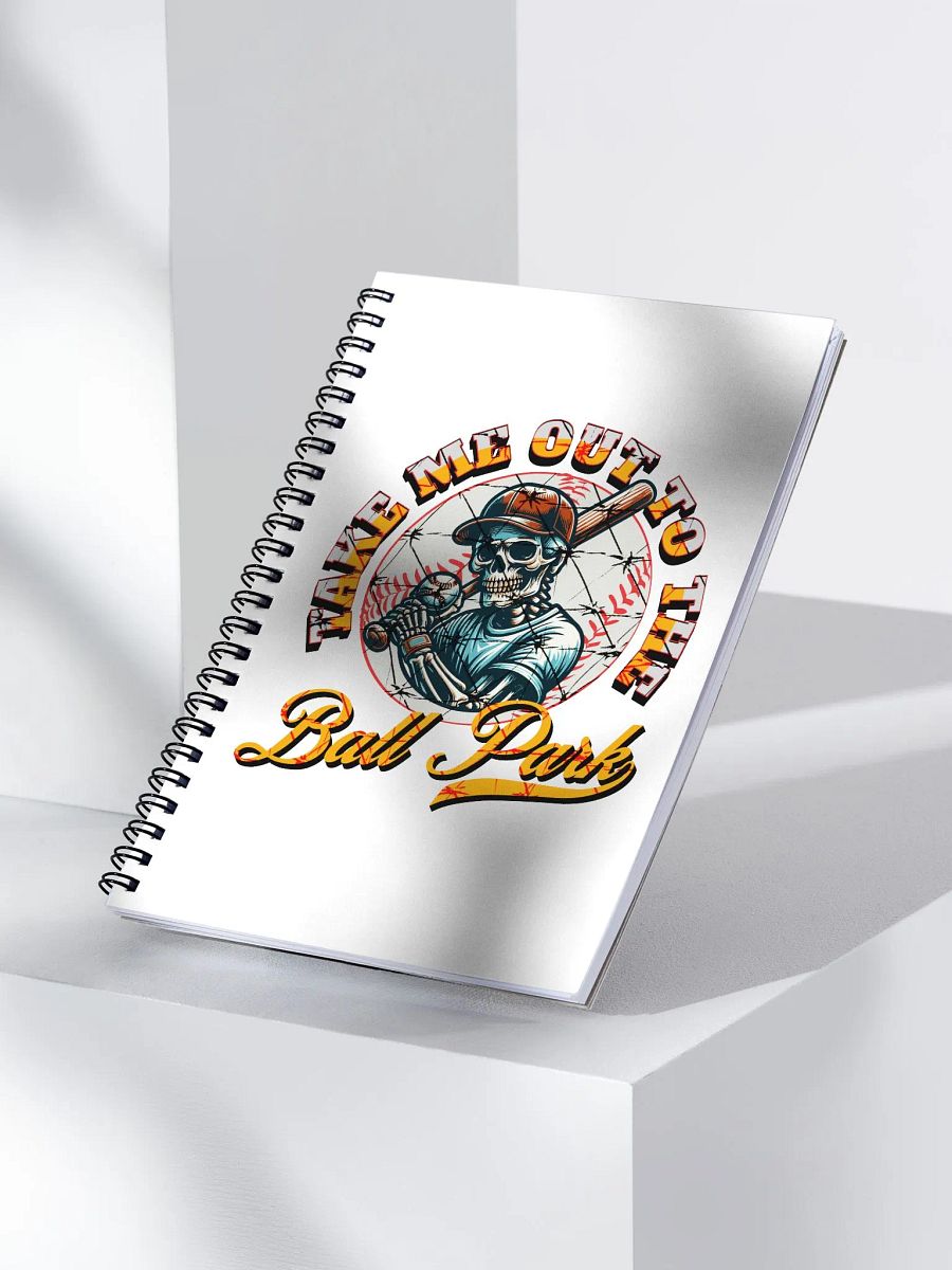 Take Me Out To The Ball Park Baseball Skeleton Spiral Notebook product image (3)