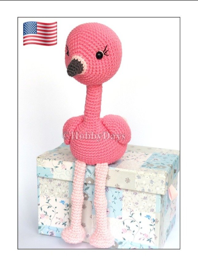 USA PATTERN - Amigurumi Crochet Flamingo product image (1)