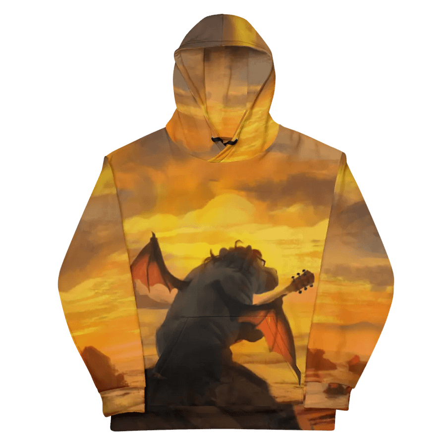 Orange Hippo Fullprint Hoodie product image (11)