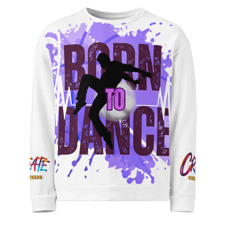 Born to Dance His Silhouette Vibrant Visionary All-Over Print Sweatshirt product image (2)