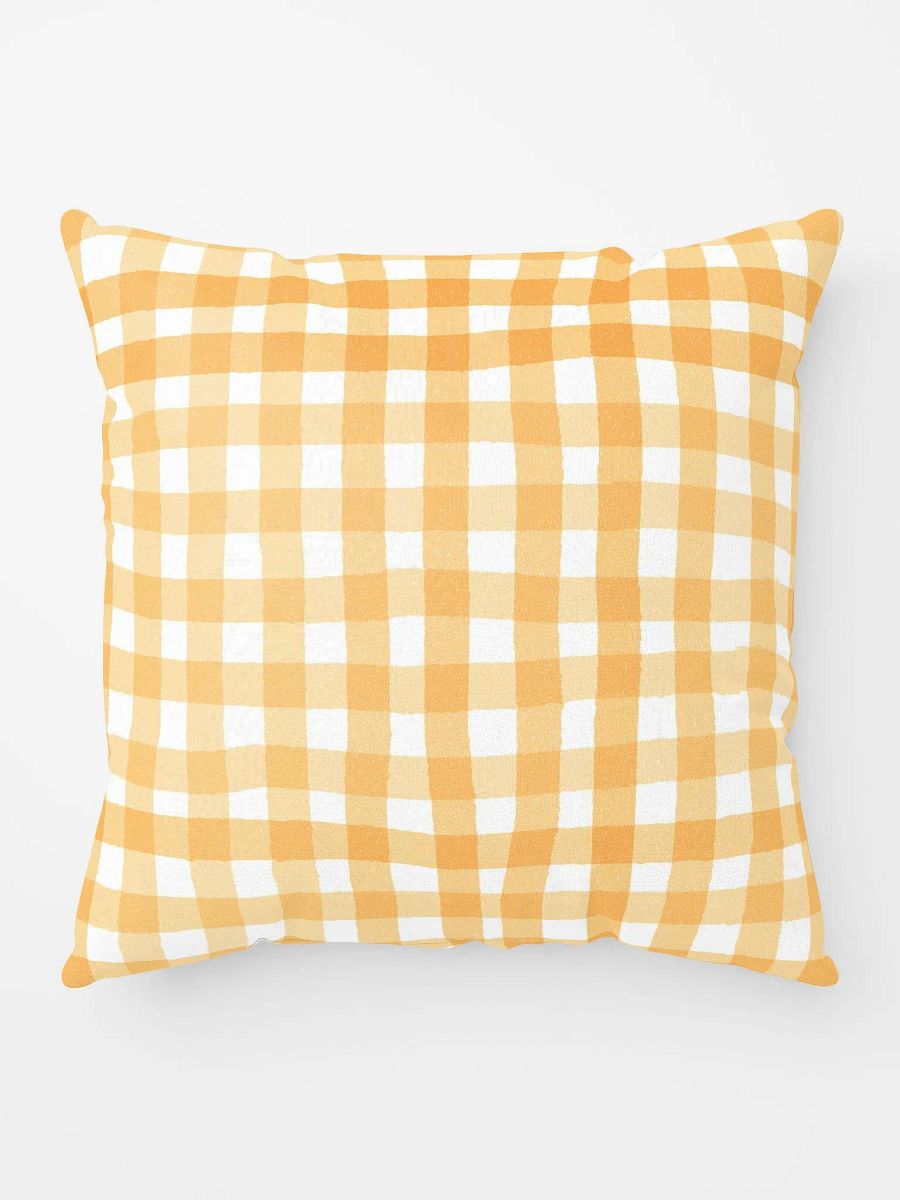 COTTAGE SUMMER ORANGE GINGHAM - Basic Pillow product image (1)