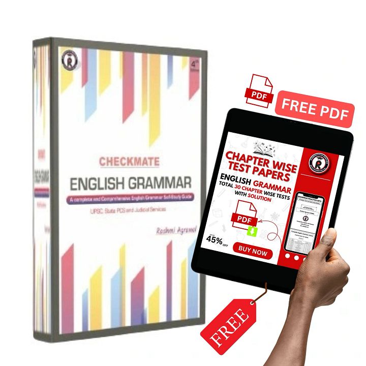 UPSC | CAPF |Checkmate English Grammar | CAPF Grammar |UPSC English Compulsory paper | State PCS & Judiciary Services By Rashmi Agrawal product image (1)
