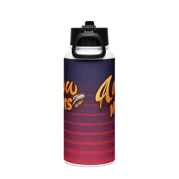 Aww Nuts Stainless Steel Water Bottle with a Straw Lid product image (2)