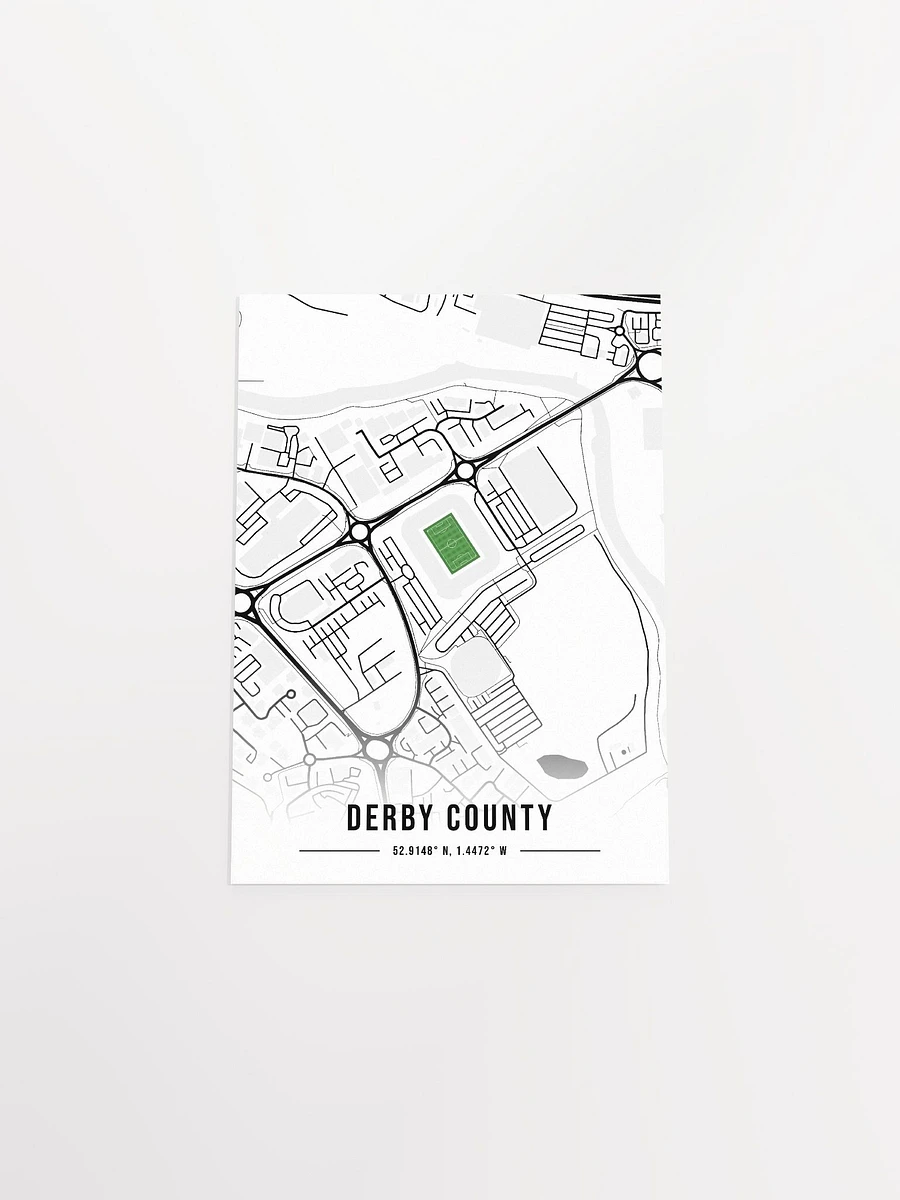 Derby County White Map Design Poster product image (4)