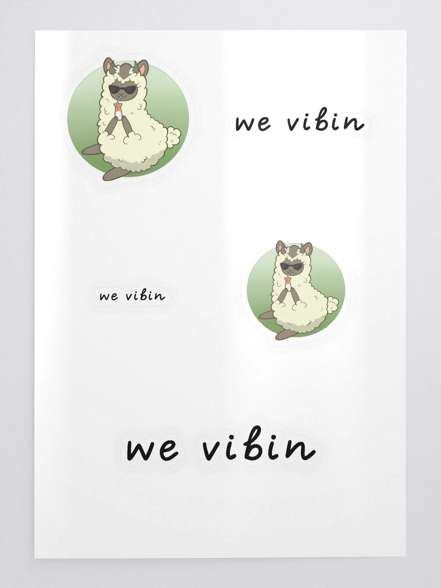 alpacas vibin stickers product image (1)