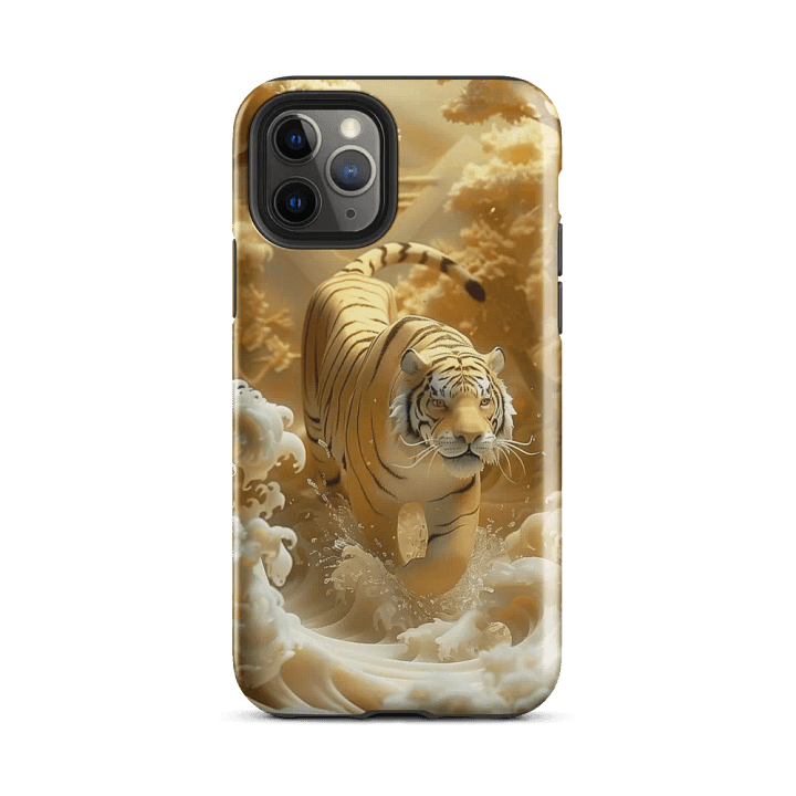 Yellow Tiger Jade Carving Effect - Tough Phone Case product image (2)