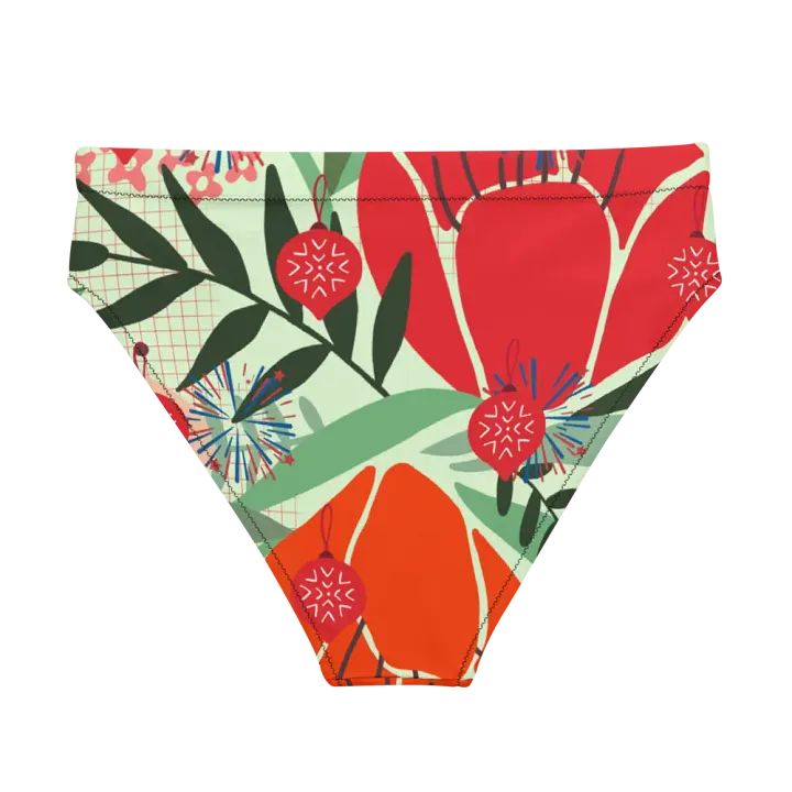Print Recycled High-Waisted Bikini Bottom – Sustainable, Stylish & Flattering! ♻👙 product image (2)