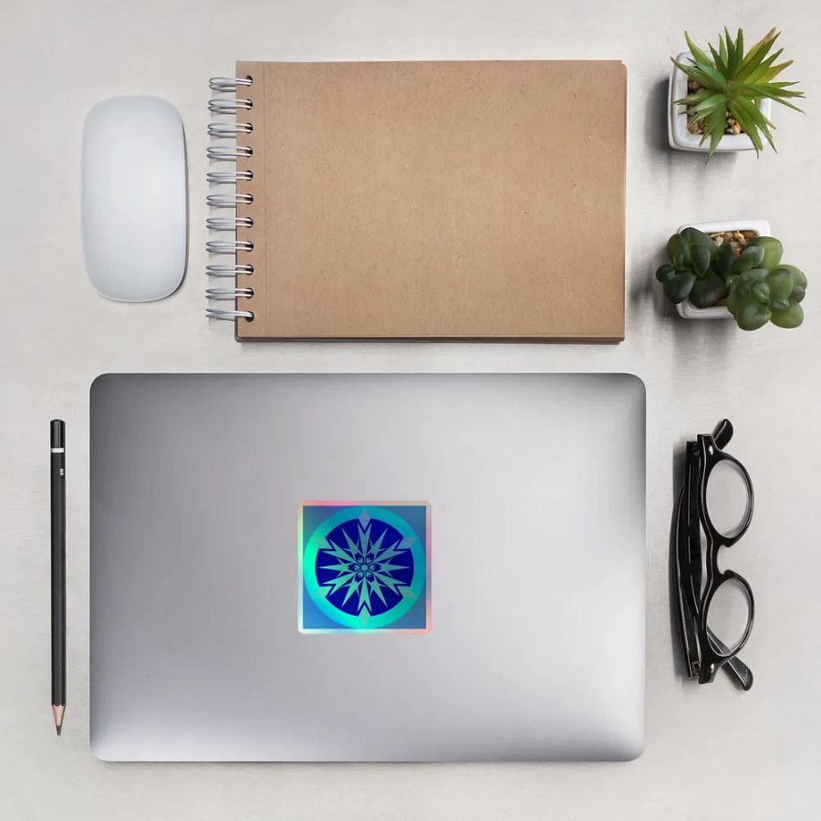 snowflake holo sticker product image (13)