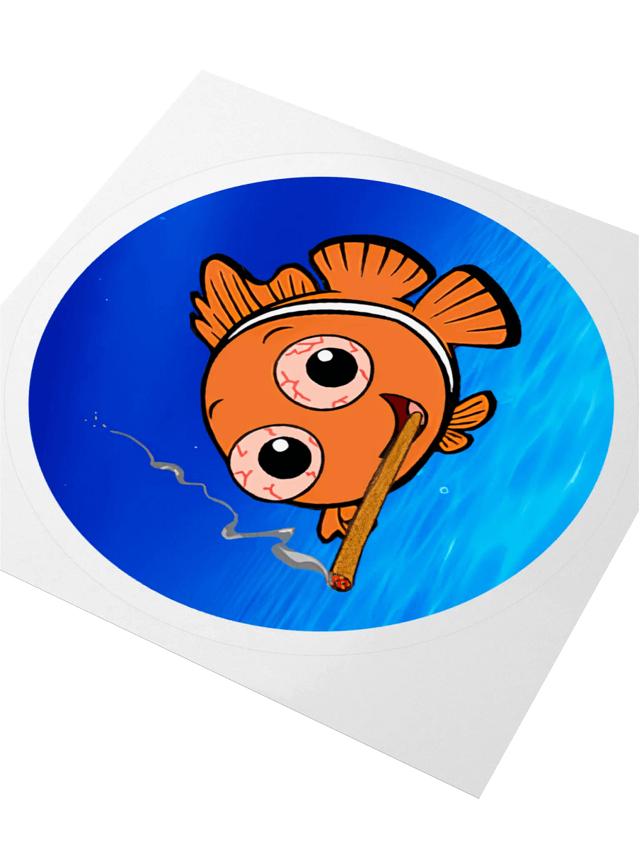 Lowkey Fishy Sticker (with backdrop) product image (8)