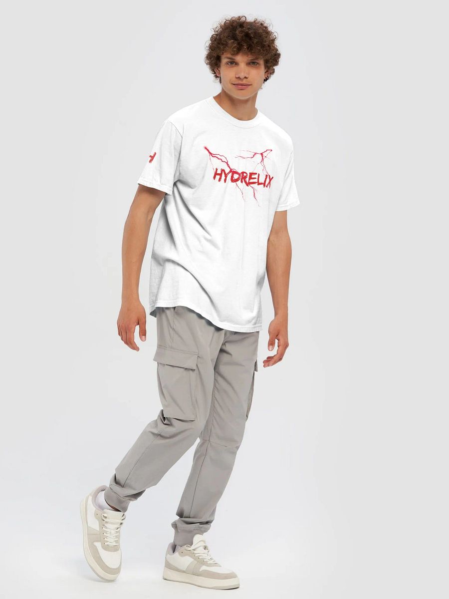 White Hydrelix Lightning Cotton, Fitted Adult Tee product image (7)