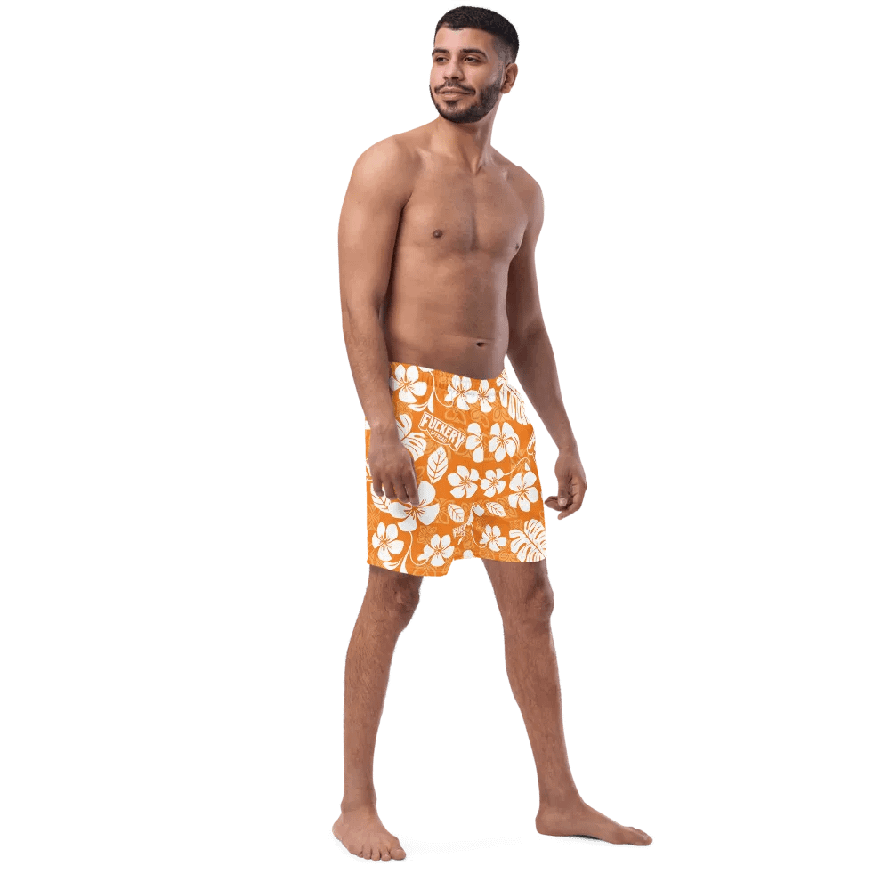 Fuckery Offroad Mens Hawaiian Shorts - Orange product image (6)