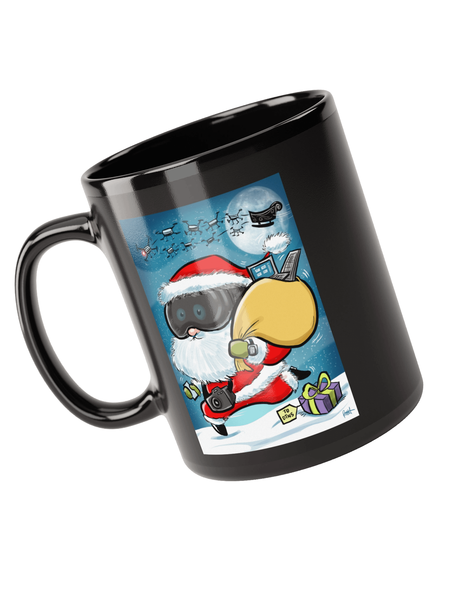 DTNS 2025 Holiday Black Mug product image (3)