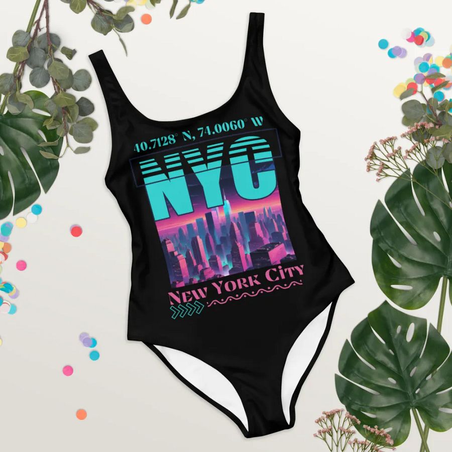 NYC New York City Graphic One piece Swimsuit product image (7)