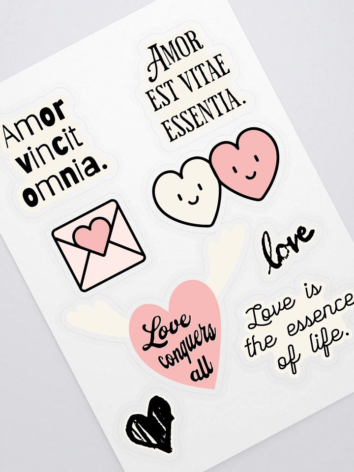 Latin Sayings Love Stickers product image (1)