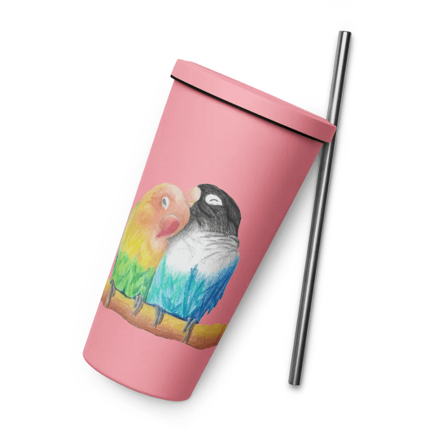 Lovebirds Drawing Straw Cup product image (7)