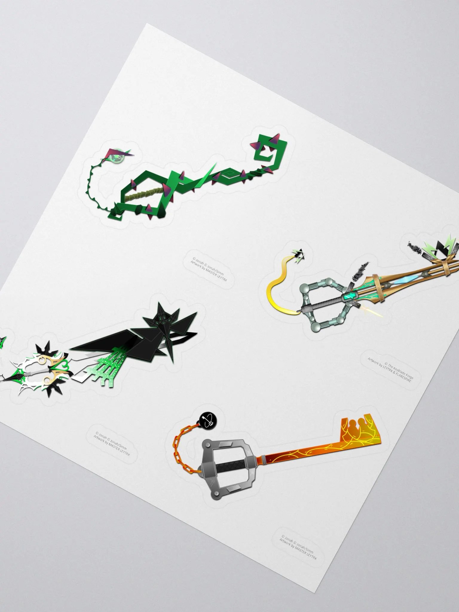 Custom Keyblade Sticker Sheet 1 product image (2)
