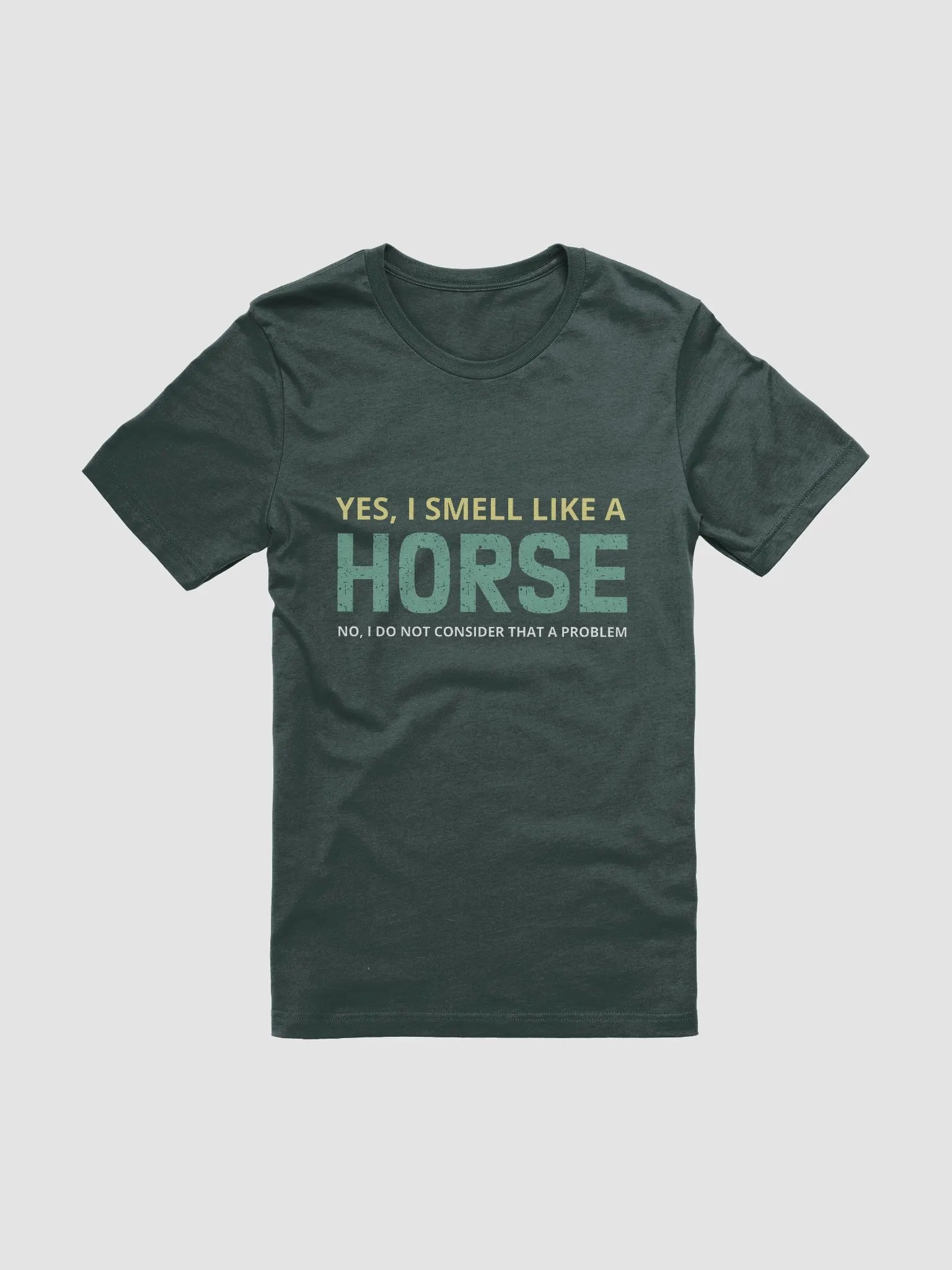 "I smell like a horse-single color" t-shirt product image (1)