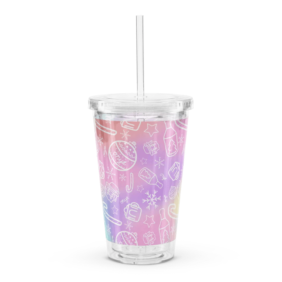 Limited Edition Christmas Tie Die Plastic Tumbler product image (1)