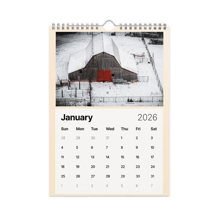 "Ozarks Barns 2026" Calendar: A Beautiful Collection Ozark's Area Barn Shots product image (1)
