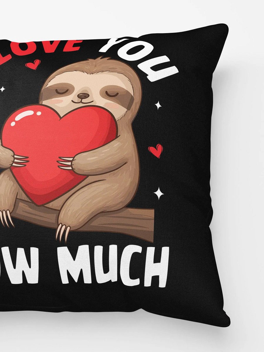 "I Love You Slow Much" Cute Black Pillow product image (3)