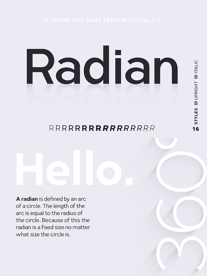 Radian | A Geometric Sans Serif Typeface product image (1)