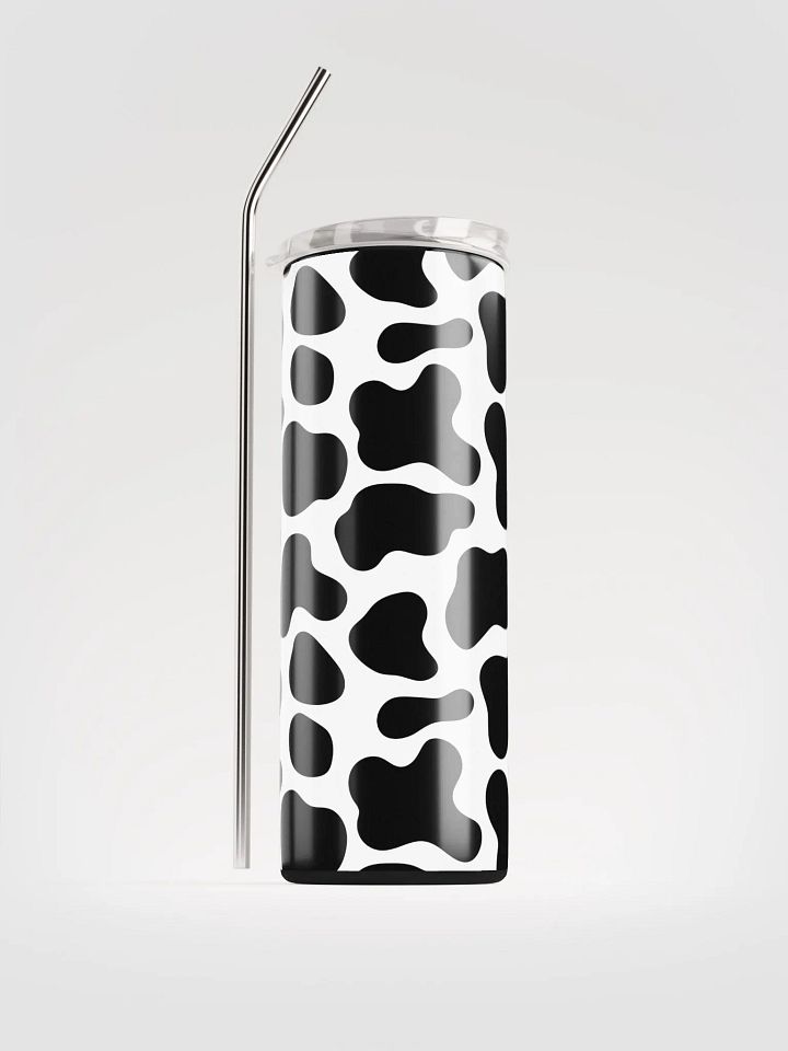 Moo-ve Over for Style with our Cow Print Stainless Steel Tumbler | Eco-Friendly 20 oz Tumbler with Reusable Straw product image (1)