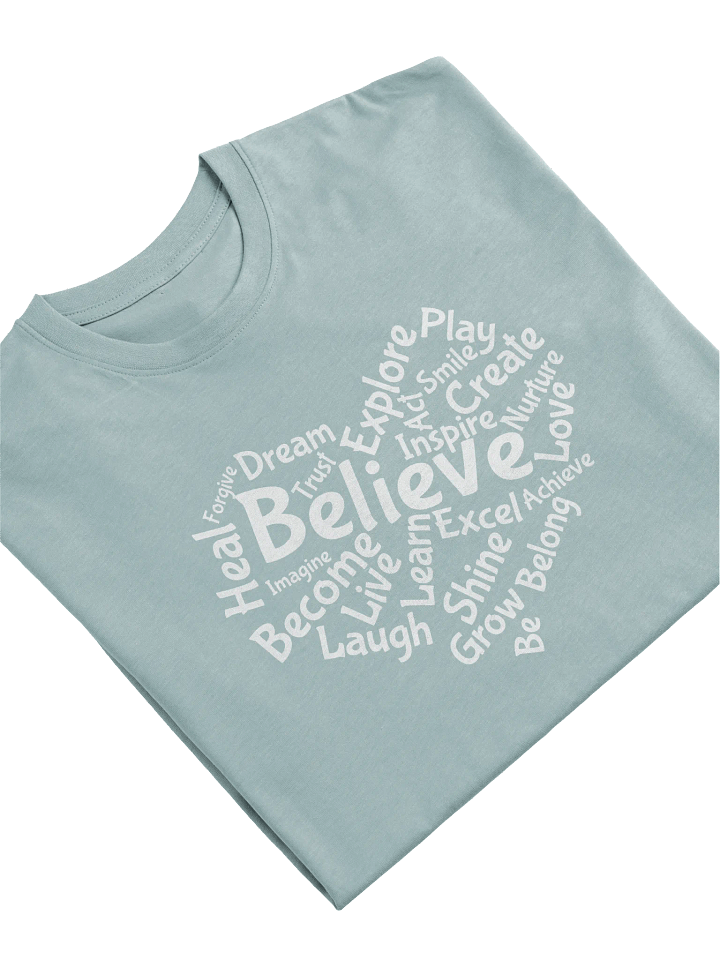 Motivational Tee - heart shaped word cloud product image (1)