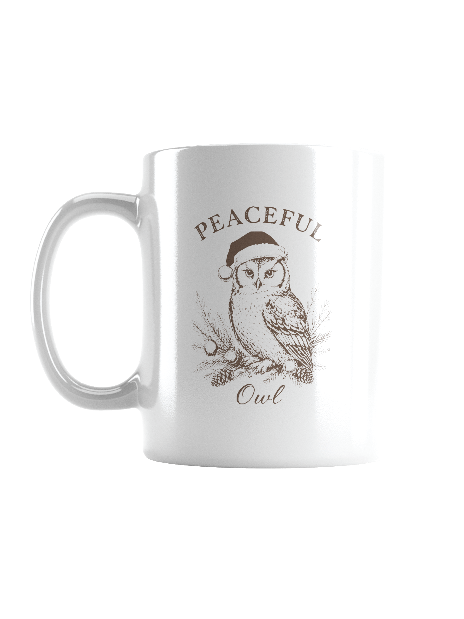 Peaceful Owl Vintage Christmas Mug product image (1)