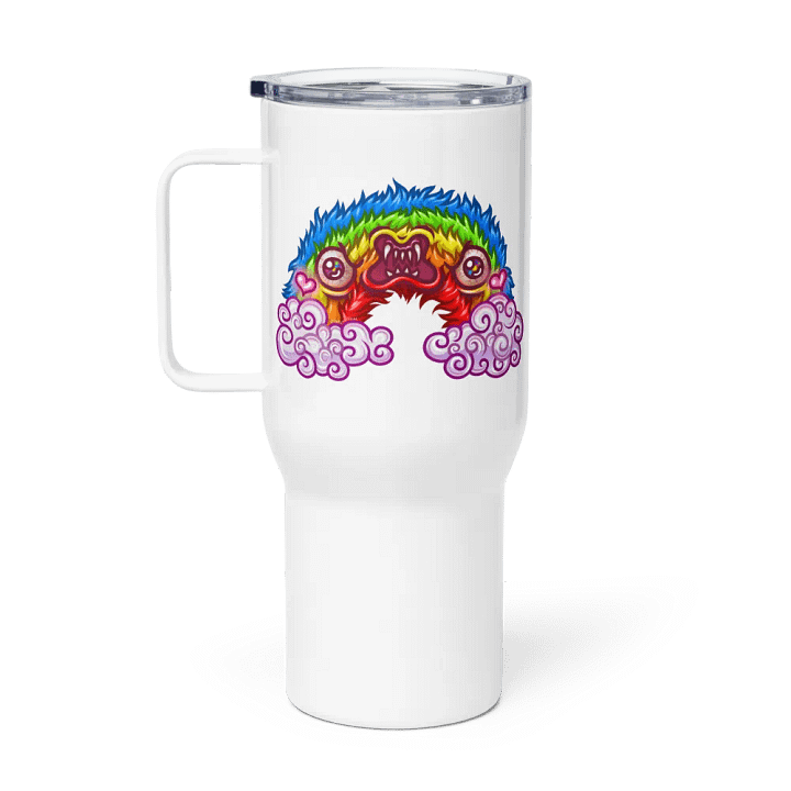 Gay Wrath Rainbow Travel Mug (With Handle) product image (1)