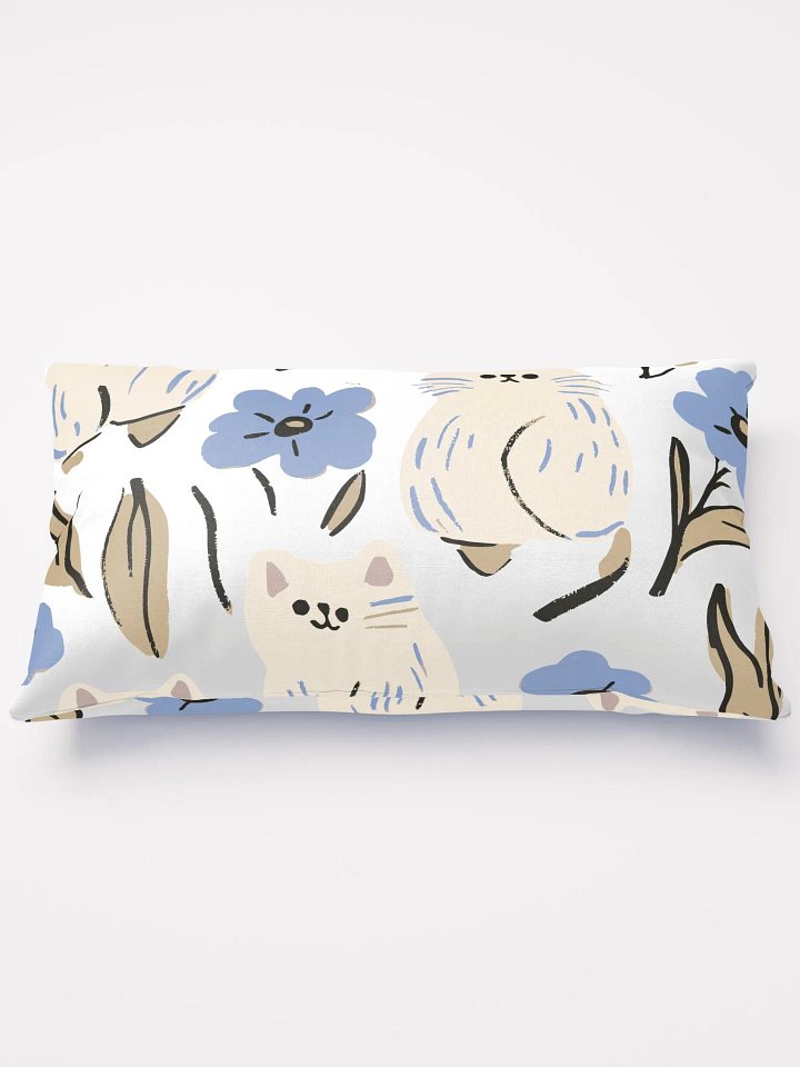 Whimsical Cats and Flowers Pillow product image (2)