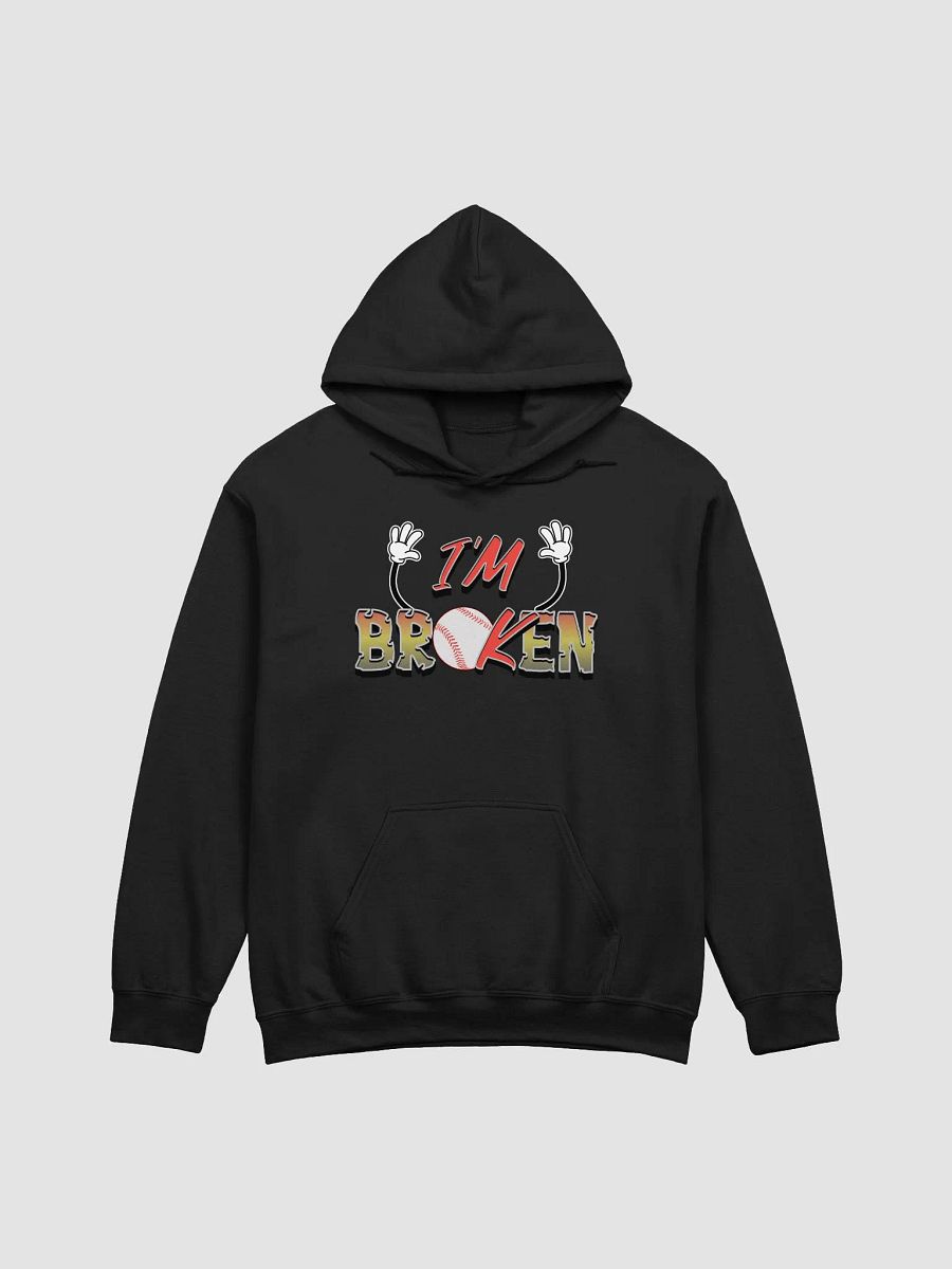 Im Broken Im Ok Baseball Hands Playful Typography Hoodie product image (1)