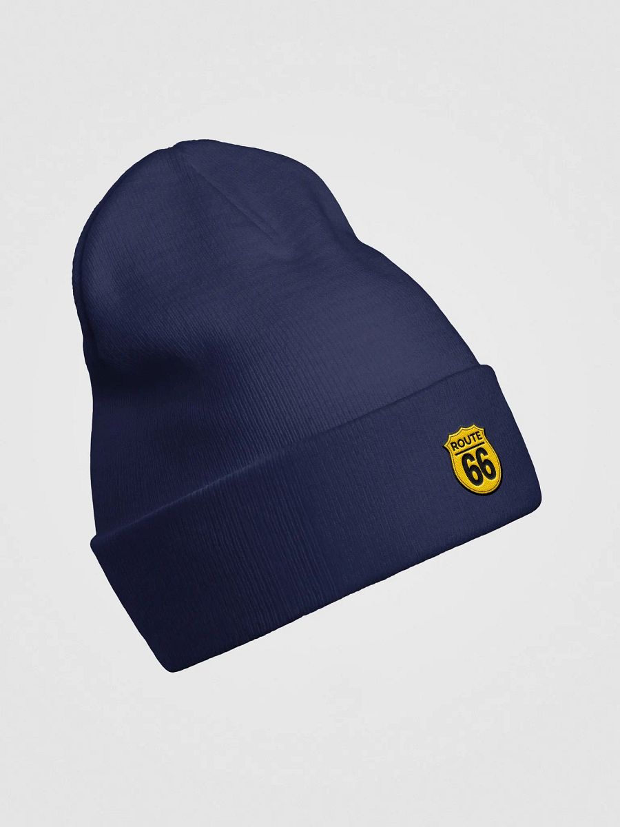 'Route 66' Embroidered Cuffed Beanie product image (24)