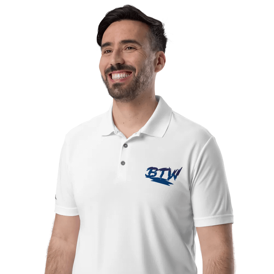New BTW logo mens polo product image (5)