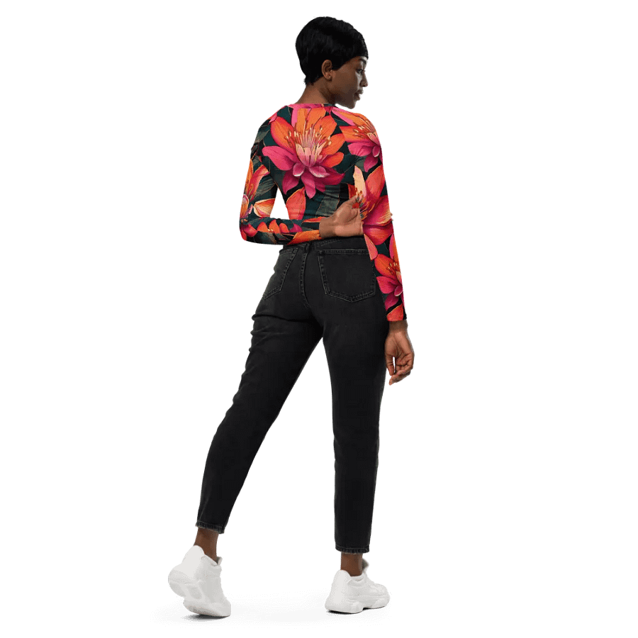 Vibrant Petal Power Recycled Crop Top product image (5)