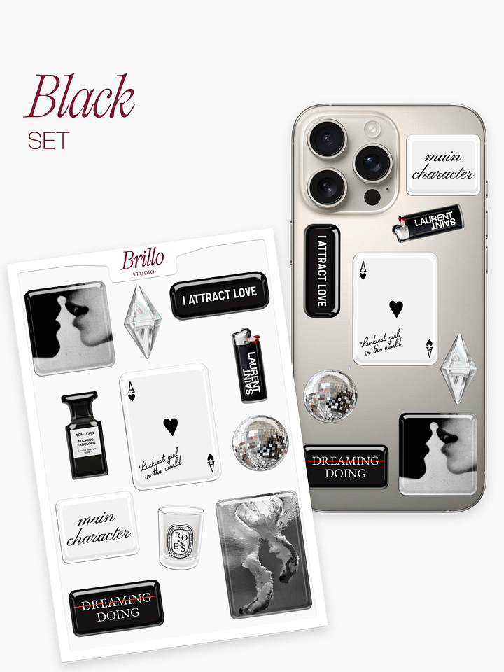 Black 3D Sticker Set product image (1)