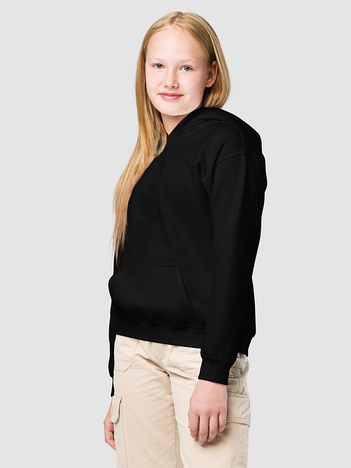 Photo showing Gildan Youth Heavy Blend Hoodie