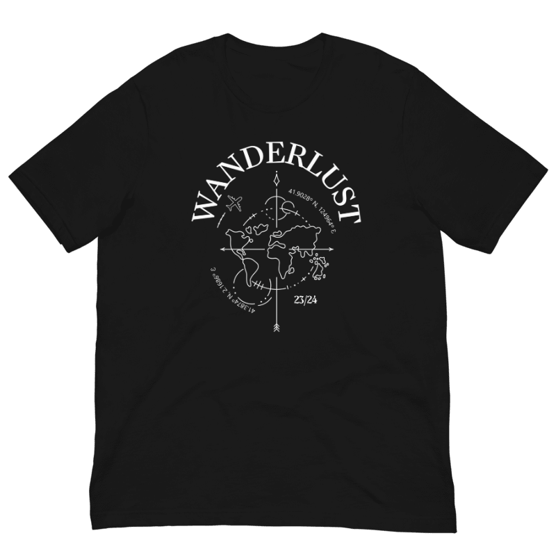 Wanderlust World Map Graphic T-Shirt product image (5)